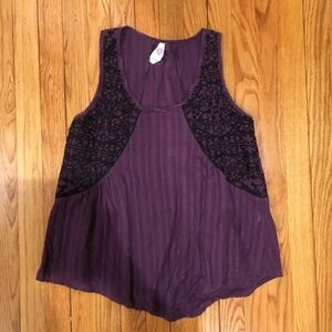 Purple Embroidered Blouse